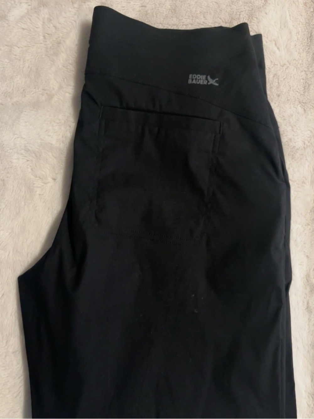 Eddie Bauer Black Straight-Leg Performance Pants